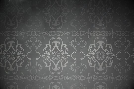 Fototapeta Elegant patterned wallpaper in grey