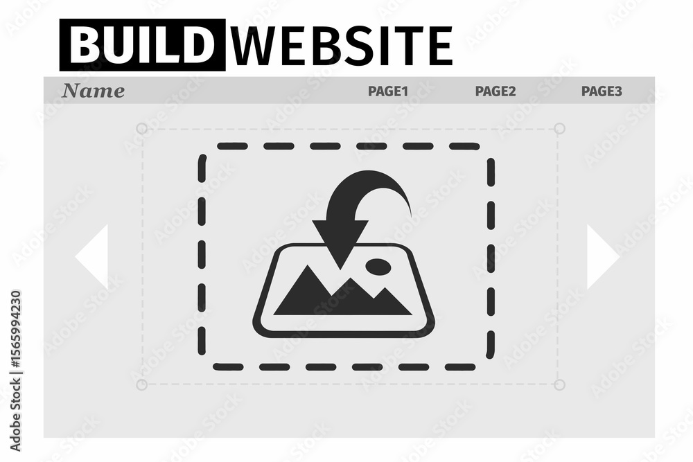 Poster composite image of build site interface