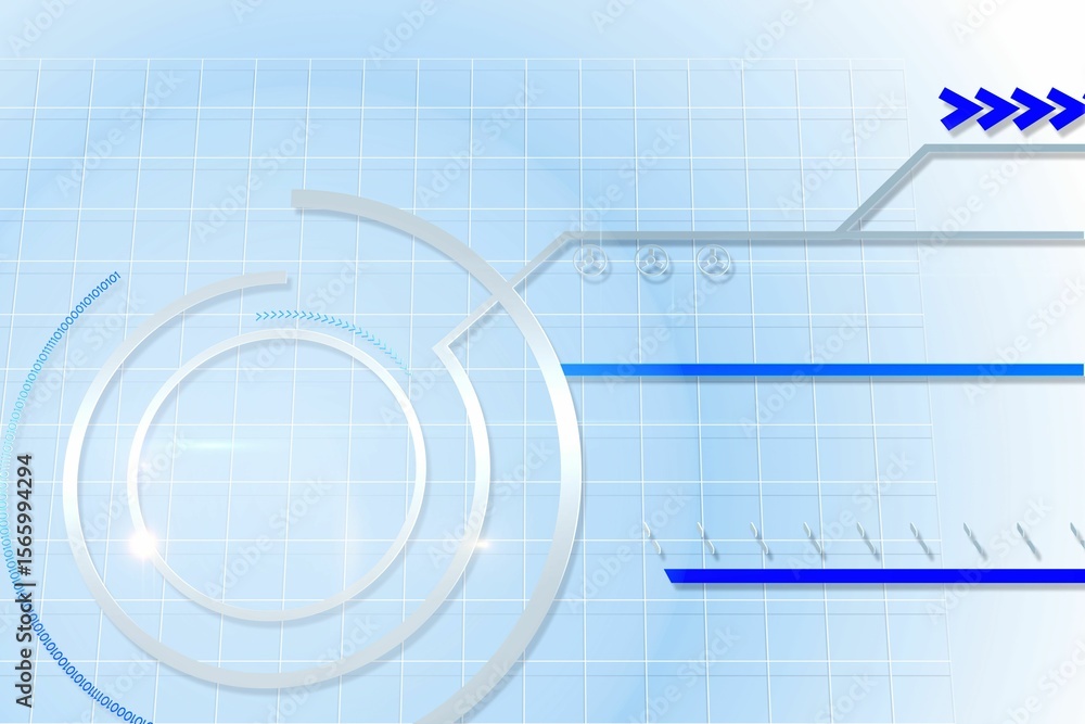 Poster technological background with circle and lines