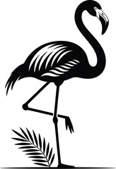 Vector black silhouette of a animals on a white background