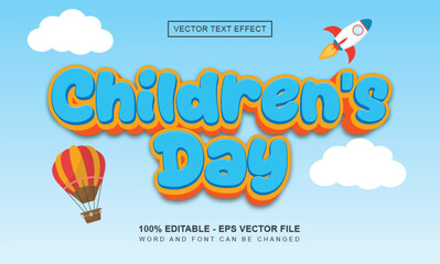 Childrens day Text Effect