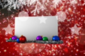 Poster with christmas decorations