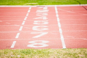 Close up of the track starting point