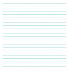 シンプルな手書き風の横罫線入りの白いノート用紙の背景