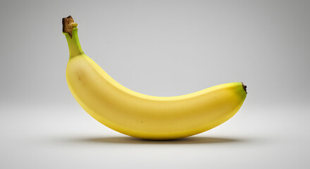 Ripe Yellow Banana on White Background - Healthy Eating Concept fruit