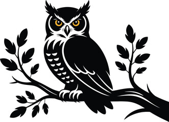 Vector black silhouette of a animals on a white background