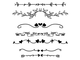 Obraz premium Elegant Hand Drawn Divider Set