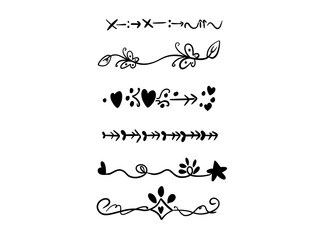 Obraz premium Elegant Hand Drawn Divider Set