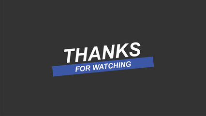 Thanks For Watching Blue Background
