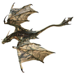 3D rendered fantasy dragon