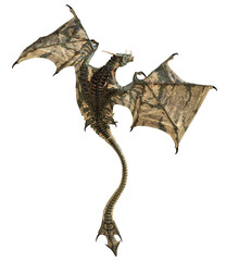 3D rendered fantasy dragon