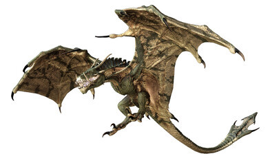 3D rendered fantasy dragon