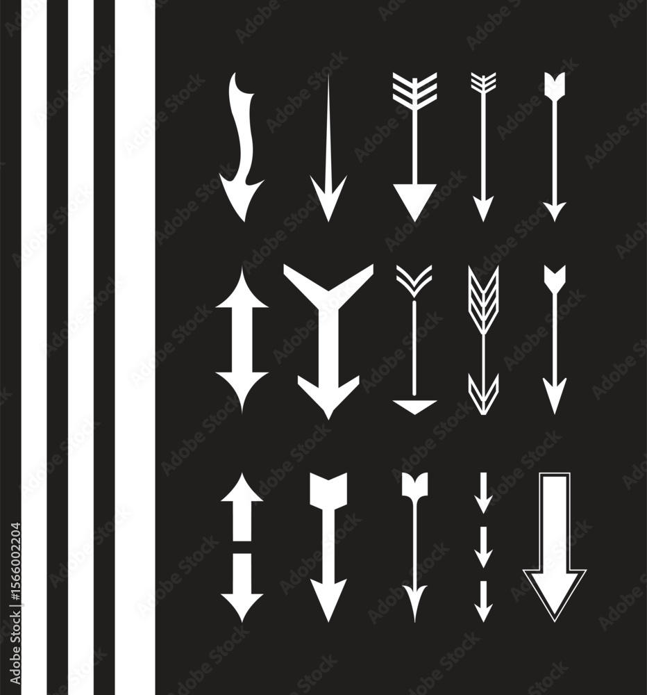 Poster arrow icons set. arrow collection. simple arrow big set. vector illustration