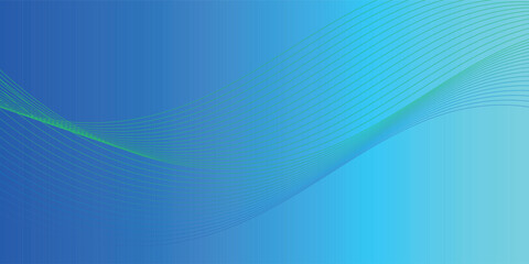 Abstract glowing wave lines on dark blue background. Dynamic wave pattern. Modern flowing wavy lines.