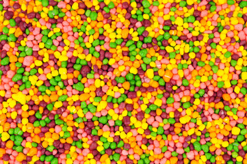 Candy gummy fruits multi flavour sweets colourful background