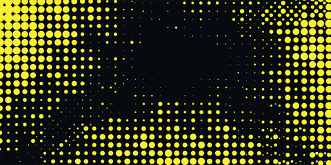 Dots halftone yellow and dark blue color pattern gradient grunge texture background. vector illustration eps10