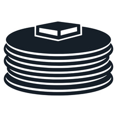 Steaming Pancake Stack with Syrup Drizzle Breakfast Food Illustration Vector File