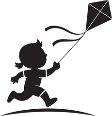 Colorful Kite Flying in the Sky Silhouette

Child Flying Kite Vector Design

Kite with Tail Fluttering Silhouette Art

Kite Festival Scene Vector Illustration

Simple Kite Outline with Clouds Silhouet