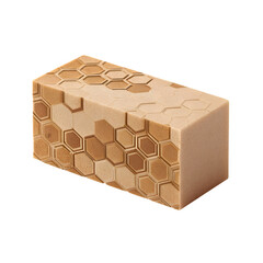 Natural Exfoliating Soap Bar with Organic Texture on Black Background


