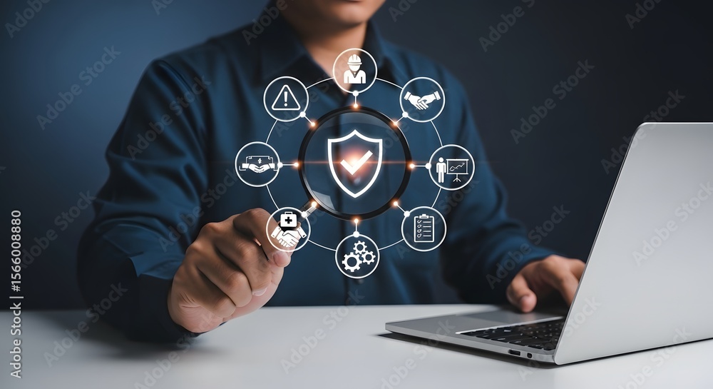 Poster enhancing cybersecurity a comprehensive guide to data protection and digital security measures for b