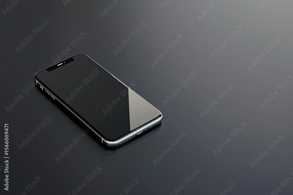 Poster high definition visual of mobile phone mockup on isolated background