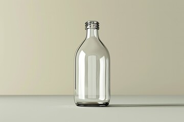 Ultra Hd Visual of 3D Opened Glass Bottle Mockup