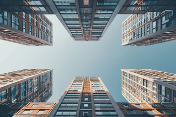 Pixel Perfect Image of Low Angle View of Residential Buildings Against Sky