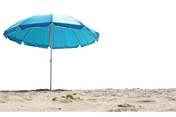 High Definition Image of Beach Umbrella Large Canopy for Shade at the Beach on White Background
