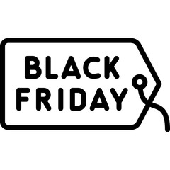 black friday tag icon