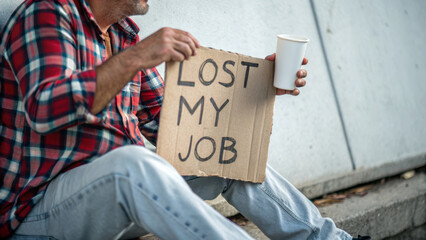 Economic crisis job loss,employment layoff concept. Lost job unemployment economic crisis layoff. worker unemployment,fired employee,corporate,recession,cut,termination,notice,downsizing,staff