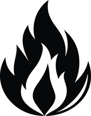 Fire flame icon, fire icon eps. outline and filled vector illustration. fire symbol Line art editable icon, EPS