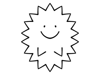 	シンプルなドリアンのイラスト素材