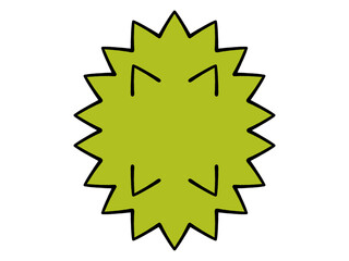 	シンプルなドリアンのイラスト素材