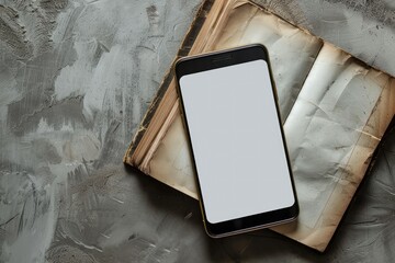 Flawless Picture of Smartphone and Book with Copy Space