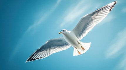 Image of seagull is flying, Seagull background.