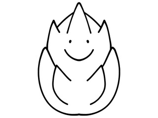 かわいいシンプルなドラゴンフルーツのイラスト素材