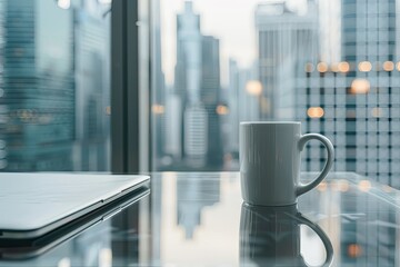 Pixel Perfect Picture of Man Looking Out Window at City Holding Clipboard