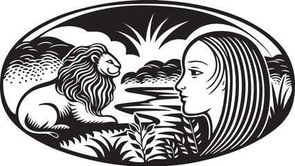 Tribal animal vector art illustration featuring an elephant and an eagle with an abstract background, perfect for a tattoo design or logo