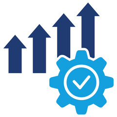 Improve Flat Blue Icon