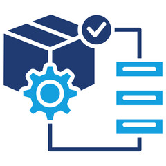 Processs Flat Blue Icon