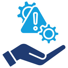 Risk Management Flat Blue Icon