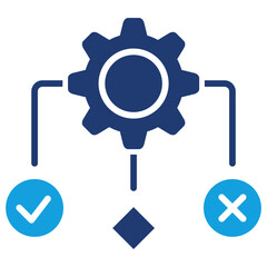 Testing Flat Blue Icon