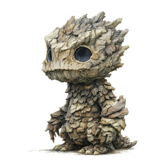 A whimsical creature embodying nature's beauty and charm. transparent background