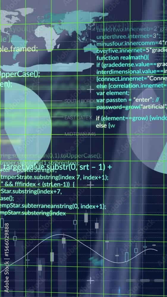 Poster animation of statistics and data processing