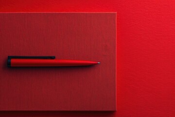 High Detail Picture of a Red Box with a Red Box on it and a Red Pen in the Middle