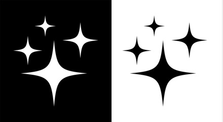 Stencil star icon isolated. Celebrate salute. Spark vector stock illustration