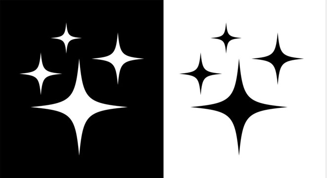 Stencil star icon isolated. Celebrate salute. Spark vector stock illustration