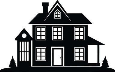 House silhouette collection. Home icon, House vector illustration