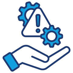 Risk Management Blue Icon
