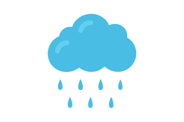 A Simple Illustration Of Falling Rain Drops For A Clean And Minimalist Weather Icon